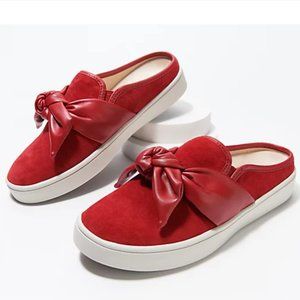 Spenco |  NEW | Barbados Orthotic Suede Bow Mules | 7.5 | Baked Apple